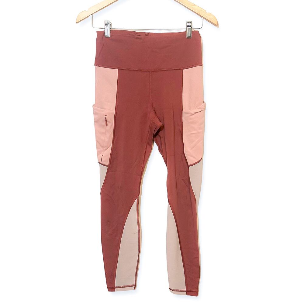 ATHLETA Colorblock All In 7/8 Pocket Tight in Berry Pink Sz. S - Picture 2 of 7